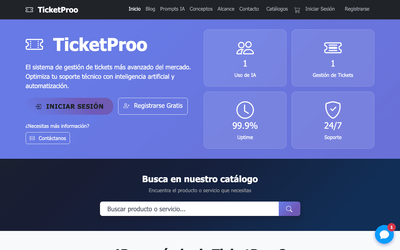 Captura de TicketProo