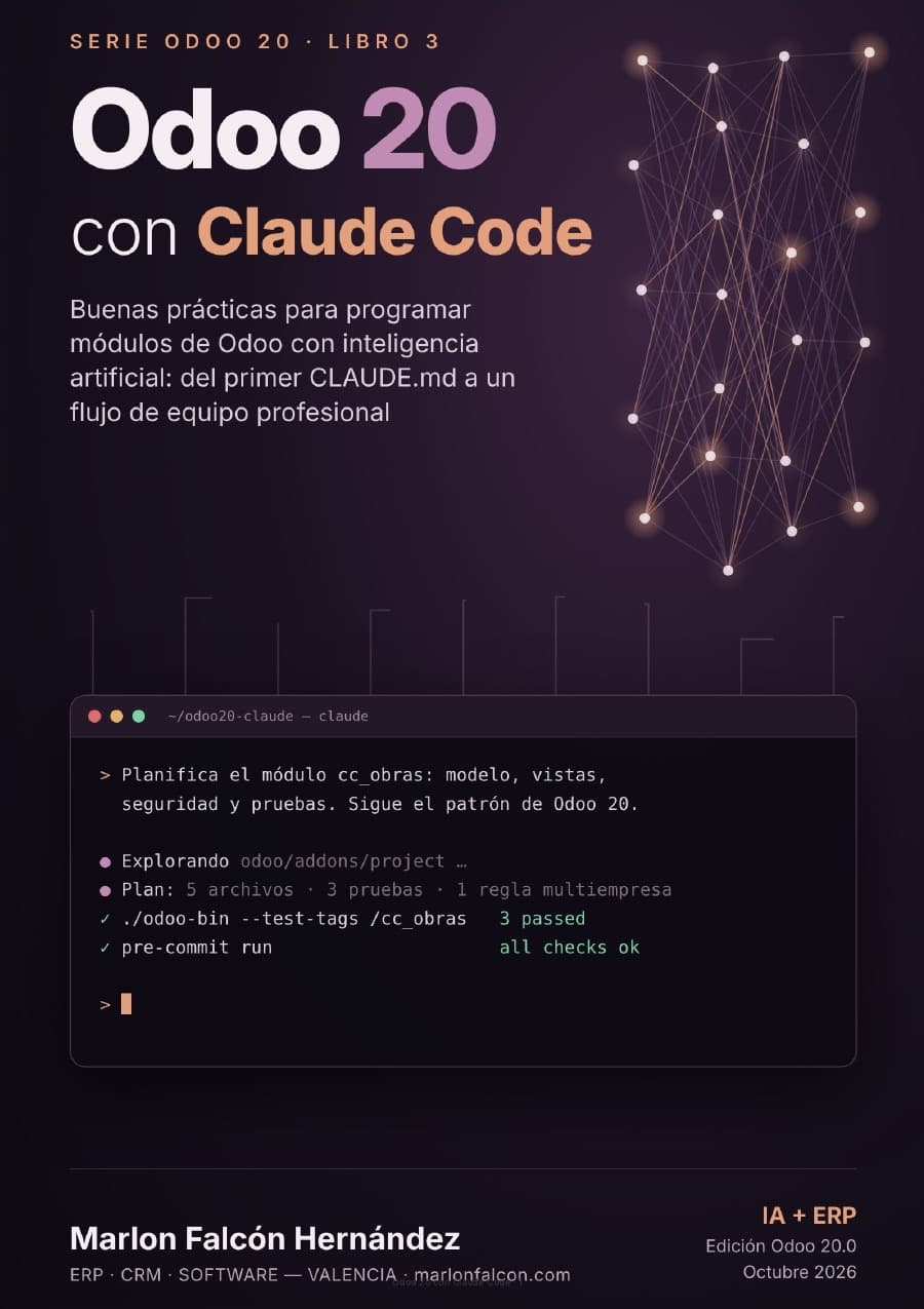 Portada de Odoo 20 con Claude Code