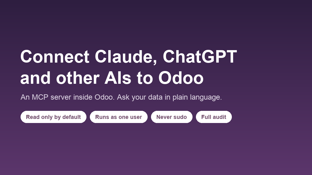 Portada de Falcon MCP Connector - Connect Claude, ChatGPT and other AIs to Odoo