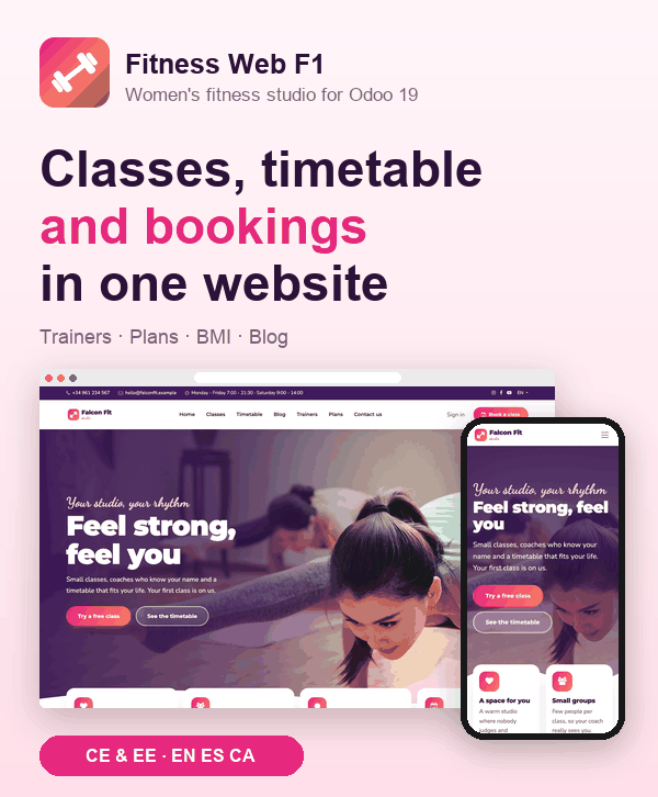 Portada de Fitness Web F1 - Women's Fitness Studio Website