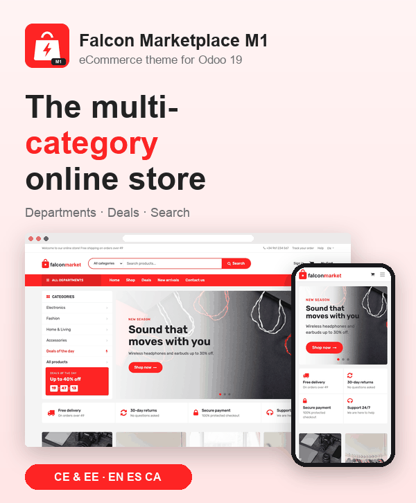 Portada de Falcon Marketplace M1 - Multi-category eCommerce Theme
