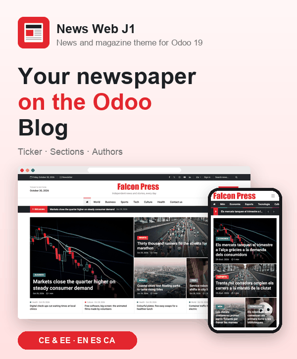Portada de News Web J1 - News and Magazine Website