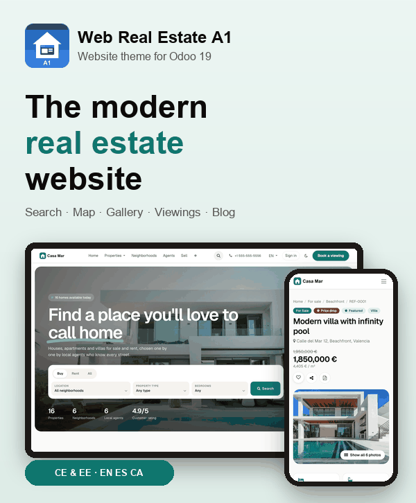 Portada de Web Real Estate A1 - Property Website Template